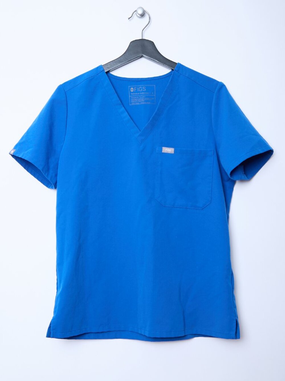 FIGS Catarina One Pocket Technical Collection Royal Blue Scrub Top Medium